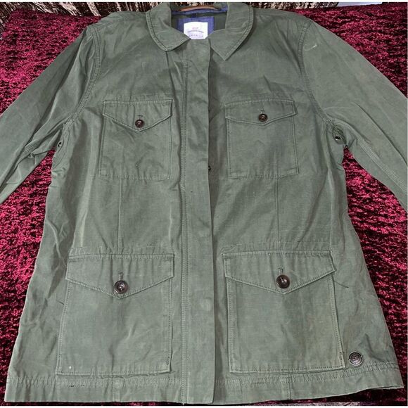 Women’s Army Green Military/Utility Barn Jacket LARGE - Picture 4 of 8